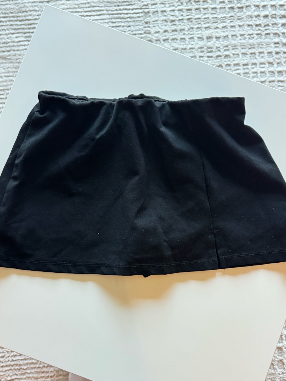 Black Mini Skirt with shorts under